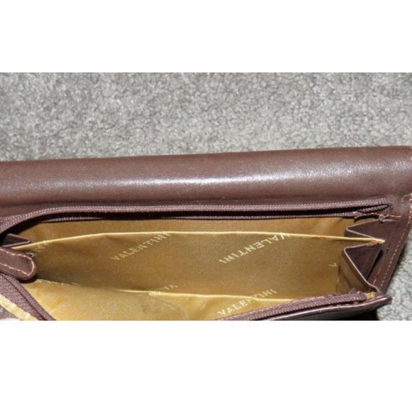 Vintage Gino Velentini Vera Pelle Brown Leather Tri Fold Wallet - Picture 6 of 12